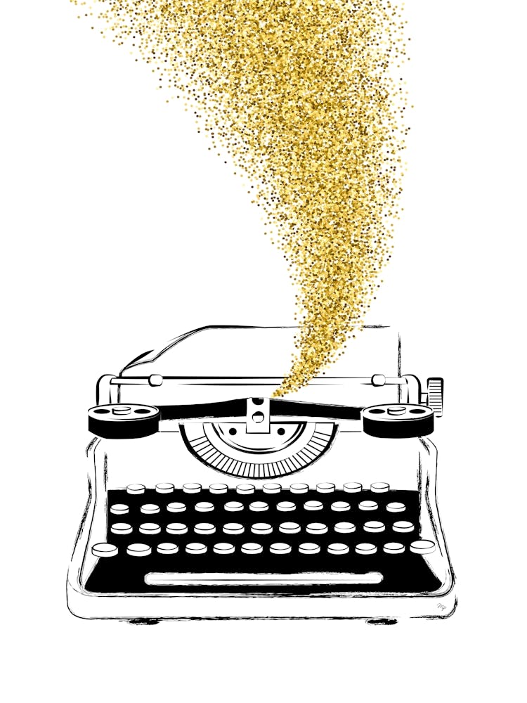 GlitterLuxury Retro Typewriter