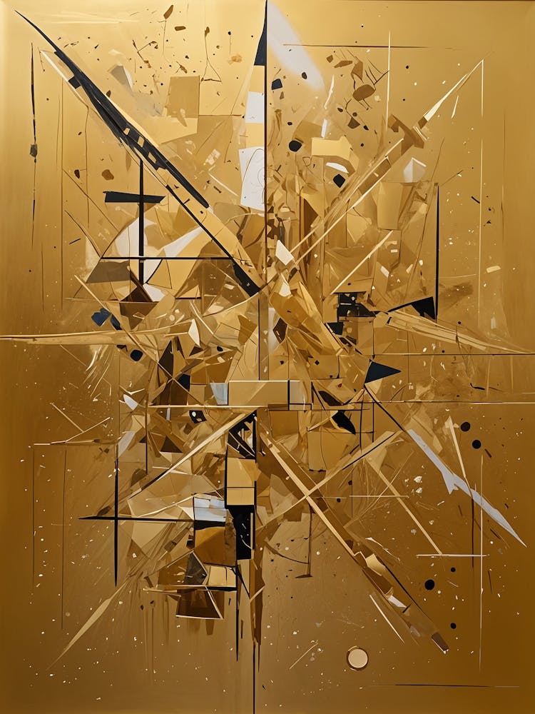 Abstract Gold Burst no1