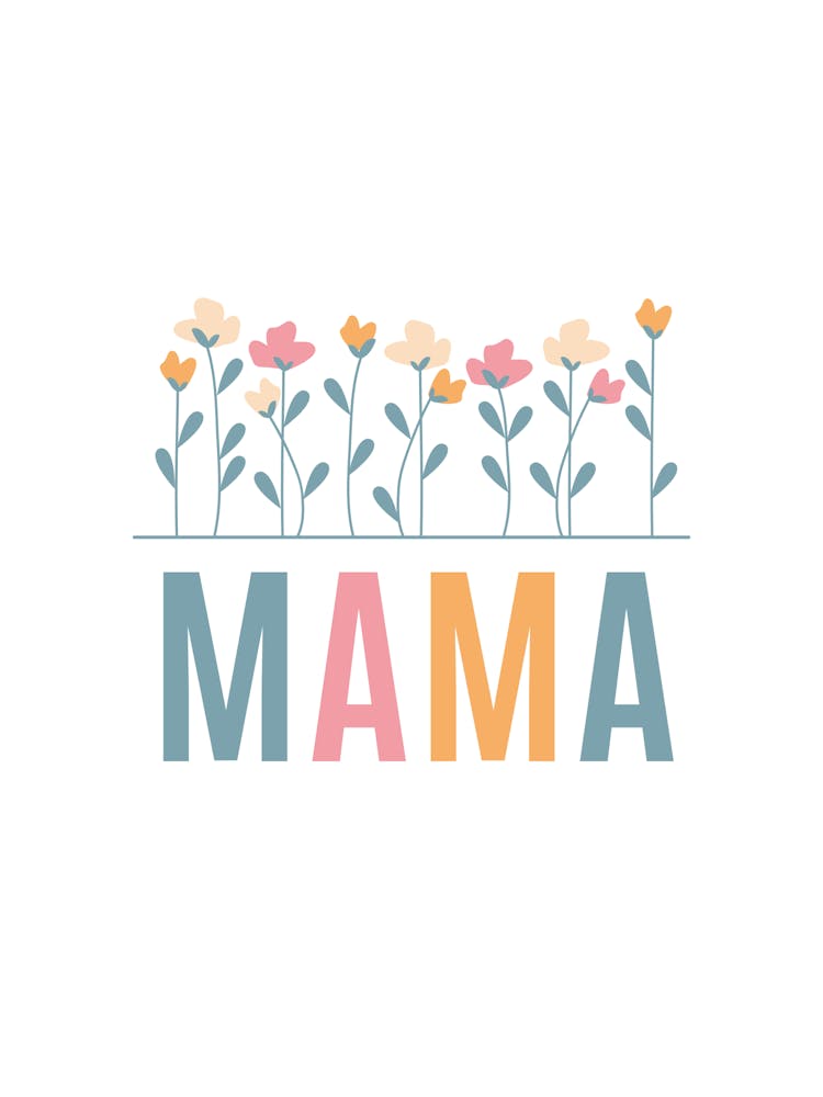 Mama With Flowers