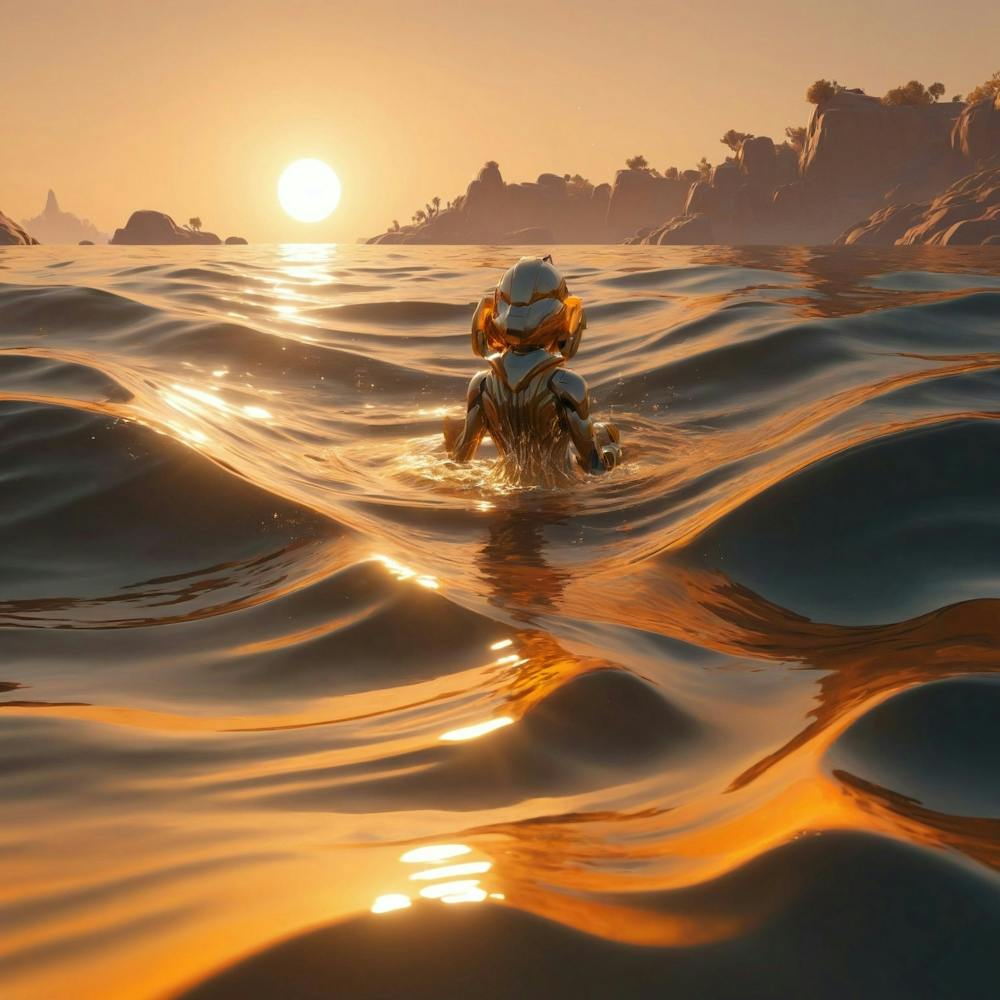 Pikaso Texttoimage 3d Model High Quality Water Figure Octane Render V