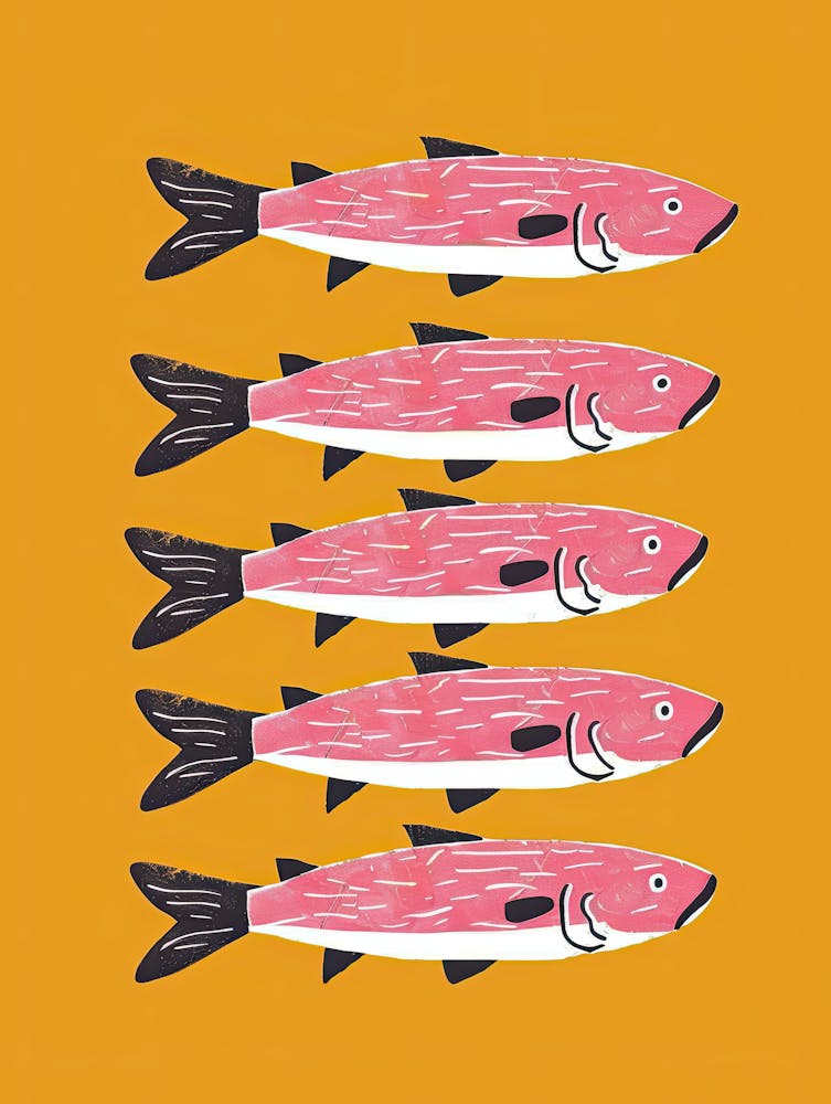 Poissons Vagabonds de la Mer Affiche