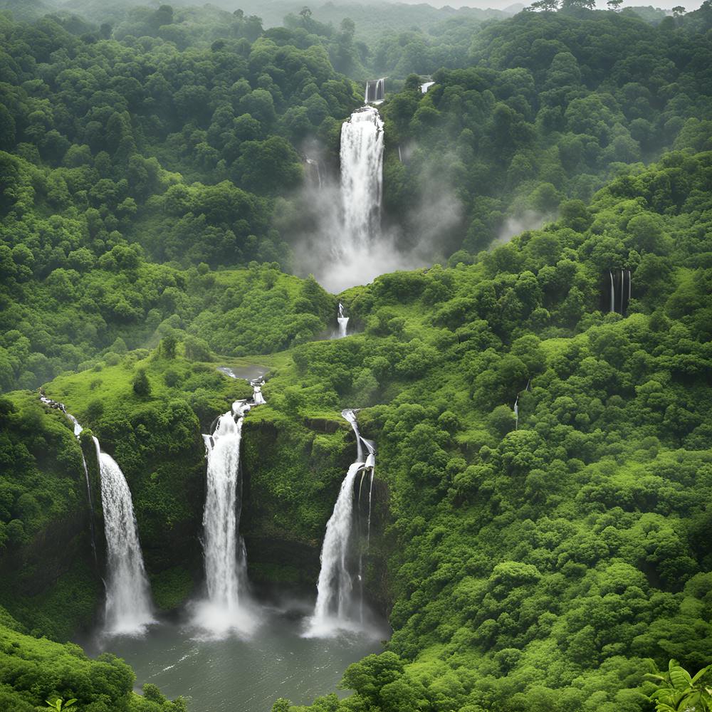 Waterfalls In The Jungle