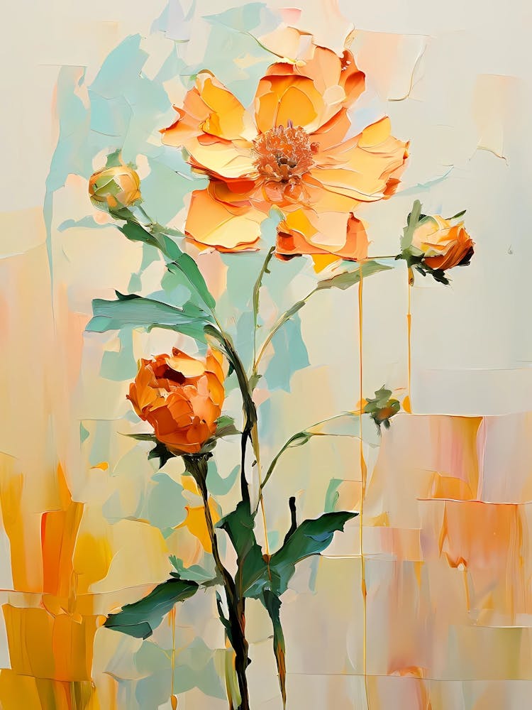 Orangefarbene Blumen 8