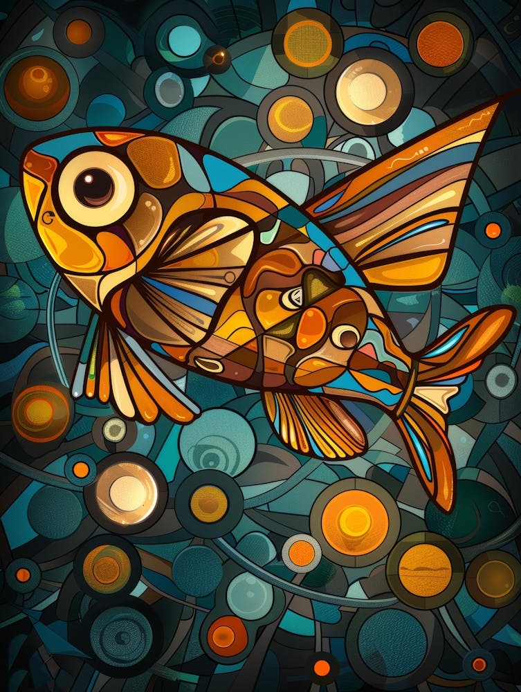 Abstrakte Fisch-Illustration