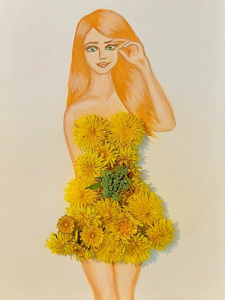 Lady in a Dandelion Dress