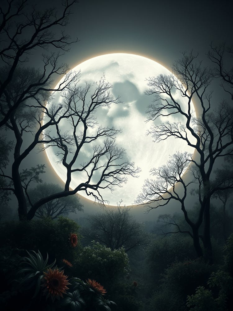 Vollmond Im Wald 13