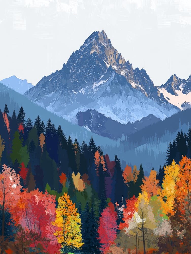 Autumn Trees In The Mountains