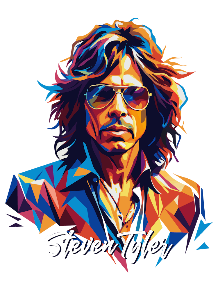 Steven Tyler Aerosmith 02 Portrait Music Icon WPAP Pop Art Style