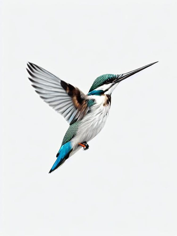 Kingfisher B&W Pencil Drawing 1 Bird