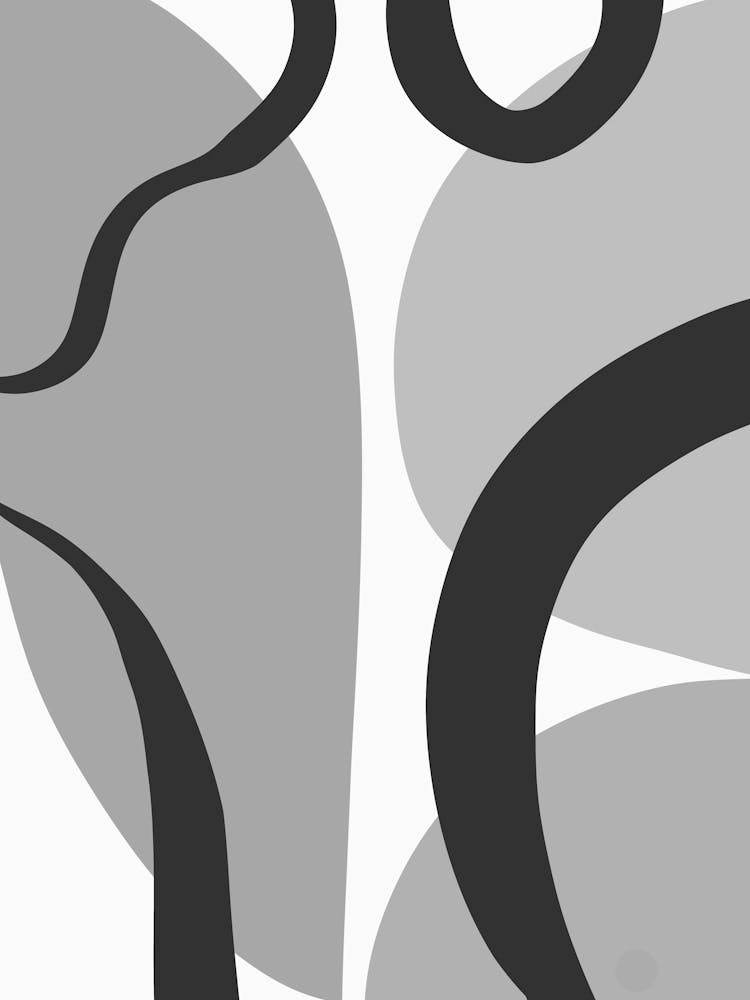 Abstract Black And White Painting 5