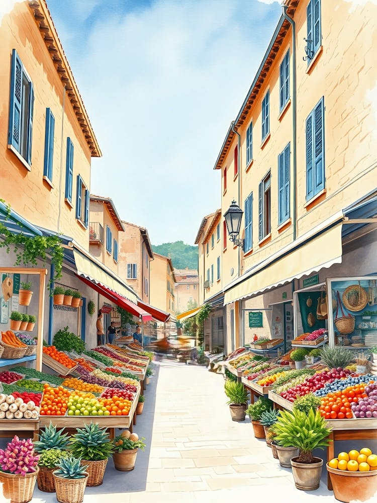 Obstmarkt in Frankreich
