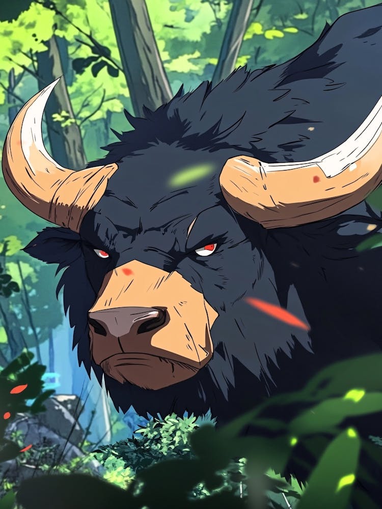 Bull In The Forest