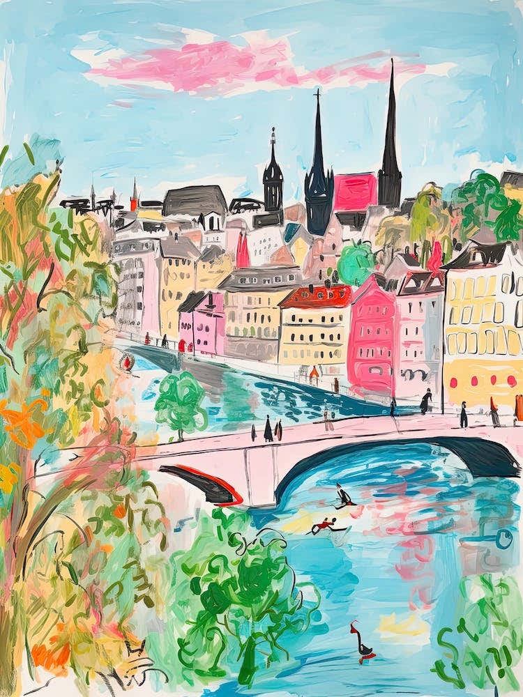 Bern, Dreamy Storybook Illustration 4