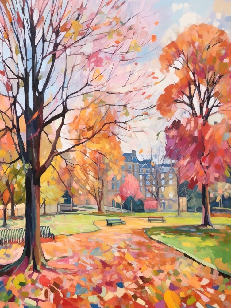 Autumn City Park Painting Castle Park Bristol 2