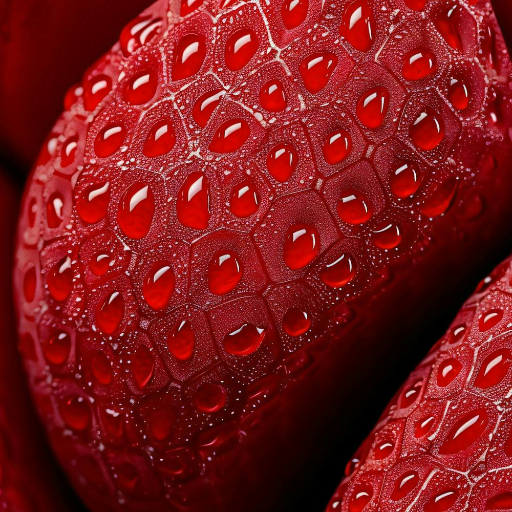 Close Up Of Red Strawberries