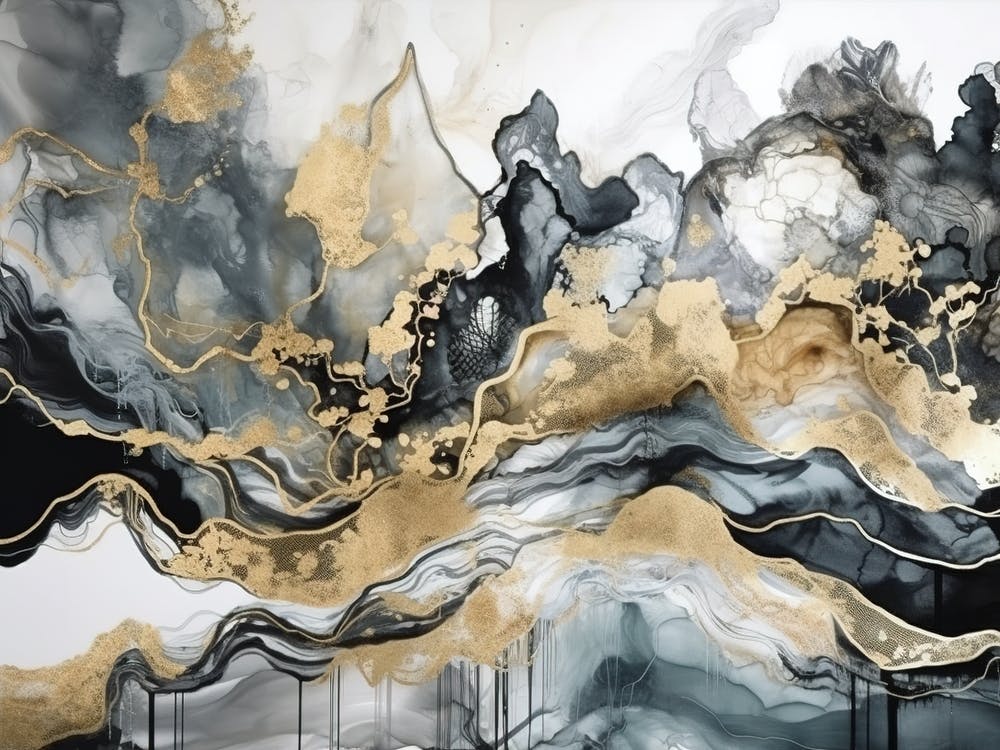 Golden Malachite Marble Texture