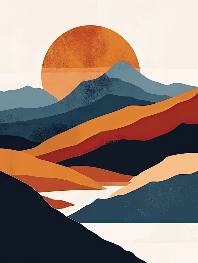 Sunset In The Sweden Mountains