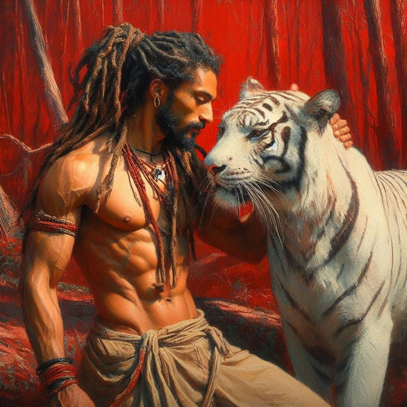 Man With Dreadlocks, Hindi Warrior, White Tiger