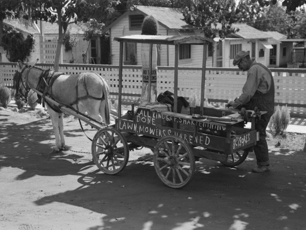 Scissors And Lawnmower Sharpener, Saint George, Utah, He Originally Lived In Middlewest And Came To Utah For His
