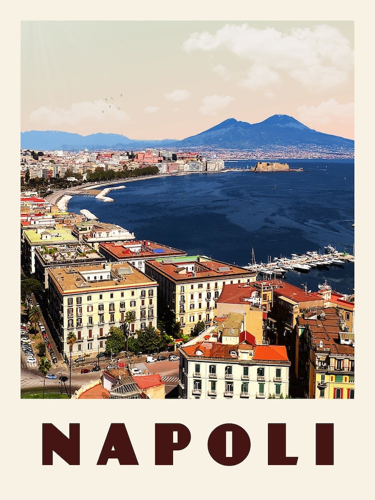 Napoli Italy Travel Poster