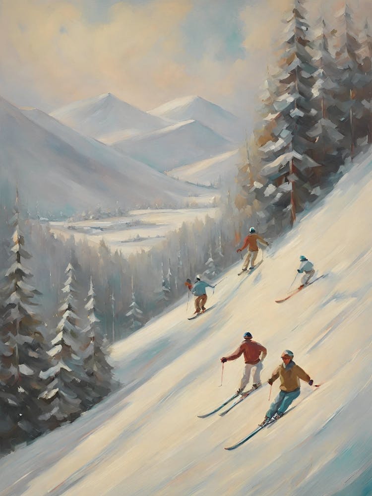 Skiers On The Slopes