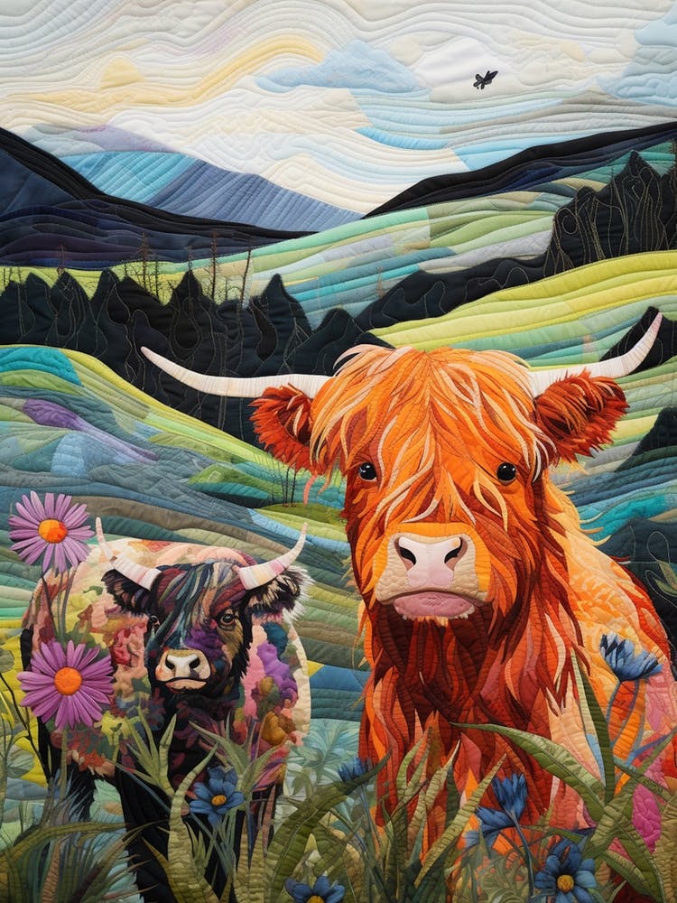 Patchwork Highland Cattle 2
