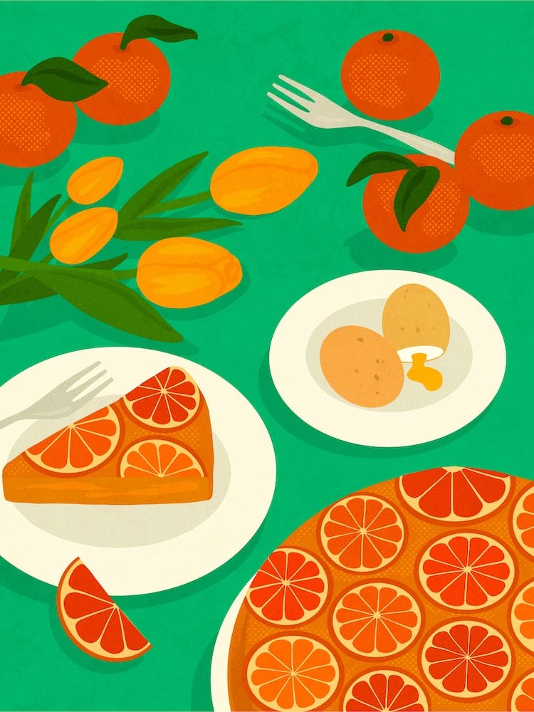 Citrus Cake Still Life