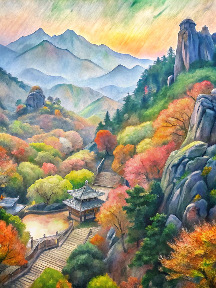 Van Gogh Bukhansan National Park South Korea