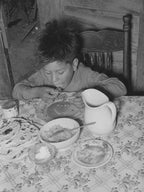 Mexican Boy Eating Lunch, San Antonio, Texas By Russell Lee
