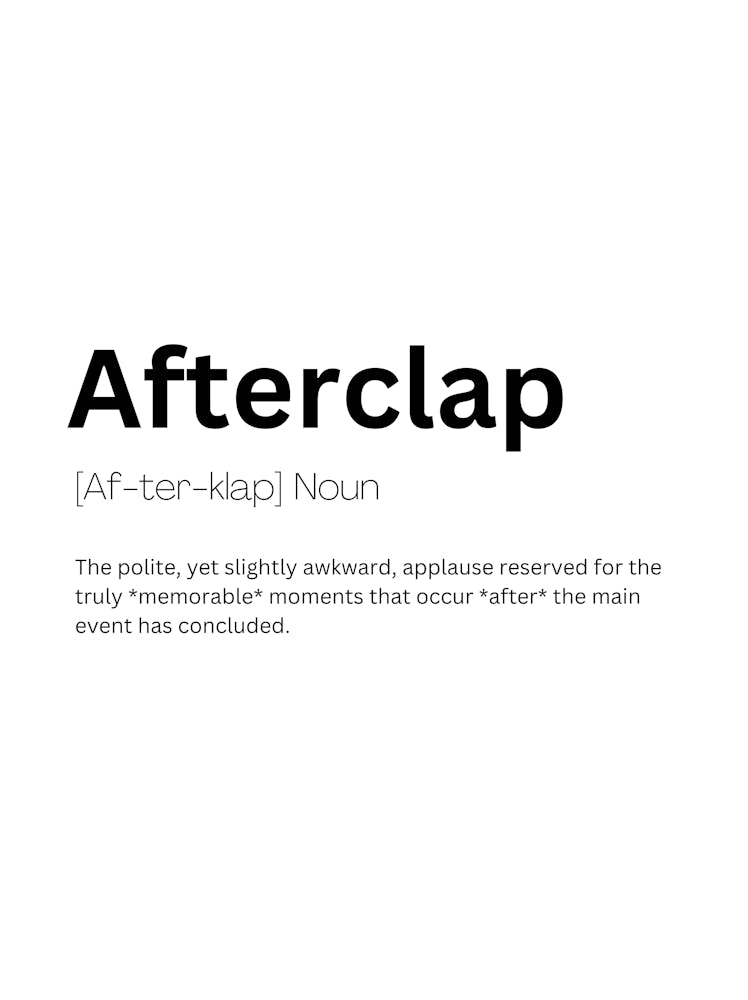Afterclap Définition Signification