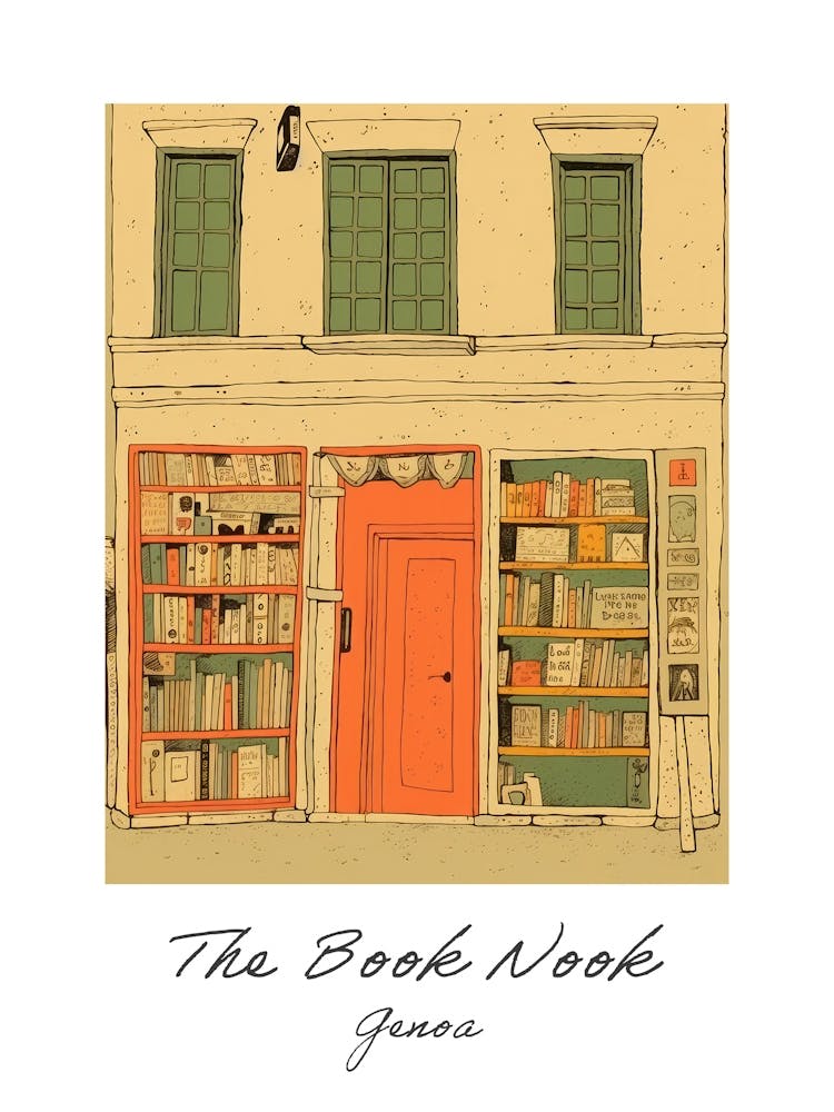 Genoa The Book Nook Pastel Colours 3 Poster