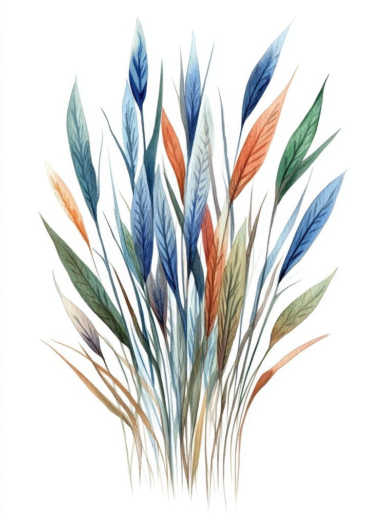 Watercolor Grasses