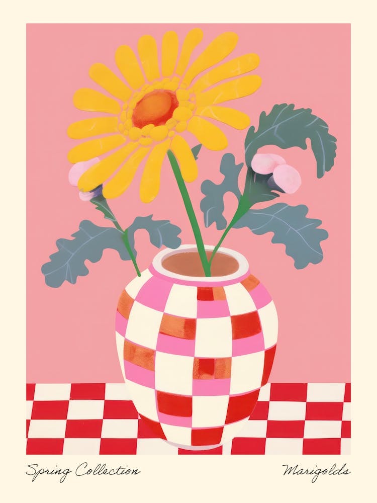 Frühlingskollektion Ringelblumen Blumenvase 3