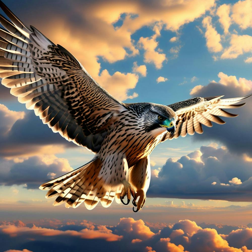 Design Of A Falcon In The Sky Ultra Hd Realistic Vivid Colors Highly Detailed Uhd Drawing Pen 1