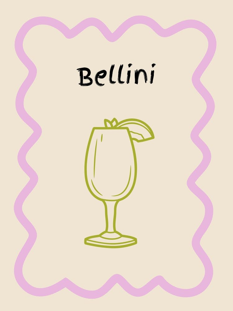 Bellini Doodle Poster Lilac & Green