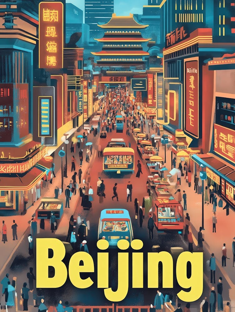 Aihrgdesign A 1970s Inspired Travel Poster For Beijing 2