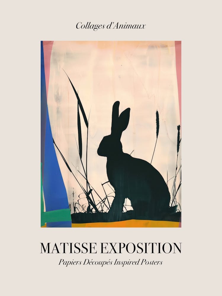 Rabbit 1 Matisse Inspired Exposition Animals Poster