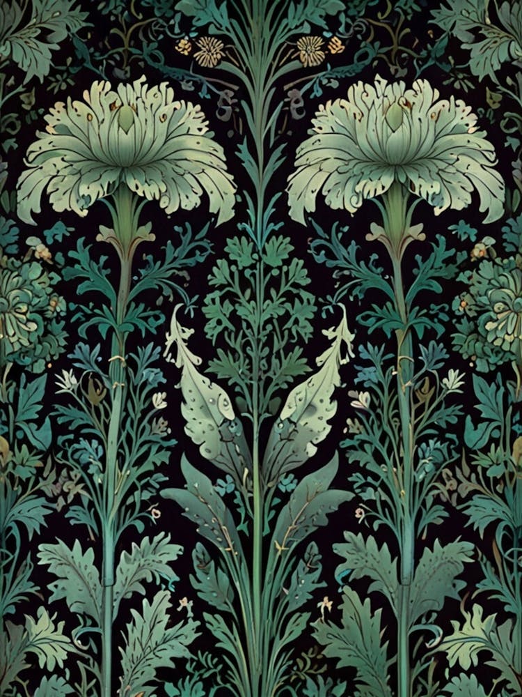 William Morris Green And Gold