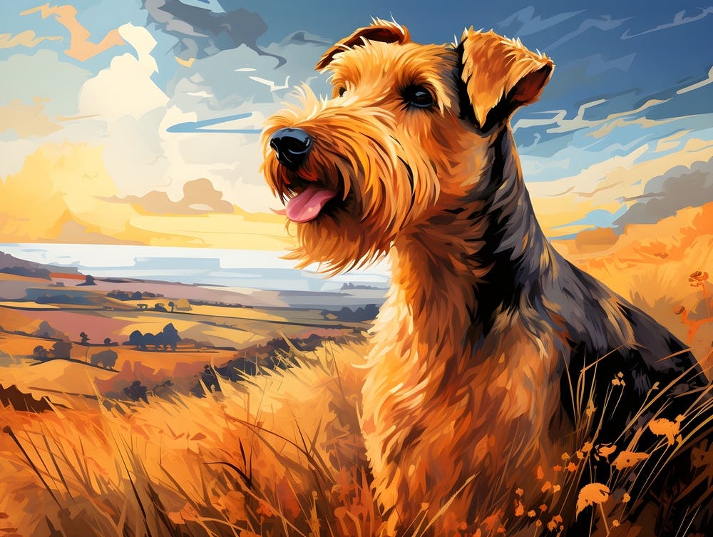 Airedale Terrier in the Countryside