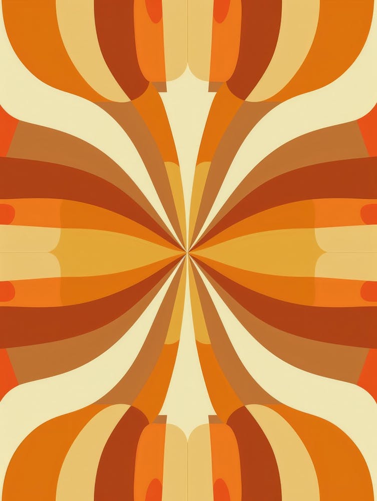 Abstract Orange And White Pattern