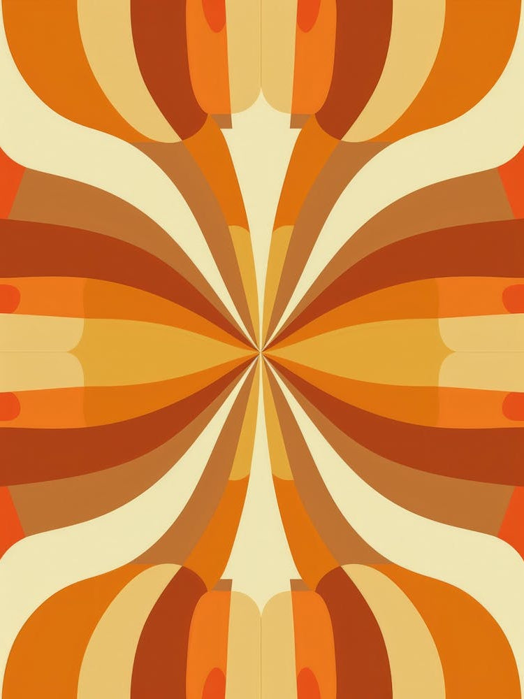 Abstract Orange And White Pattern