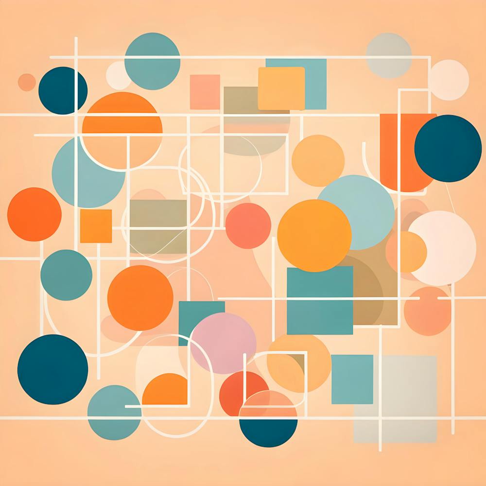 Abstract Circles pastel colour shapes