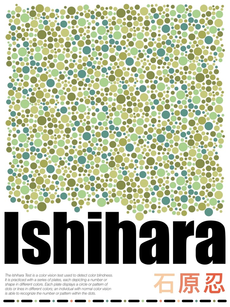 Bold Modern Ishihara Dot Pattern Art