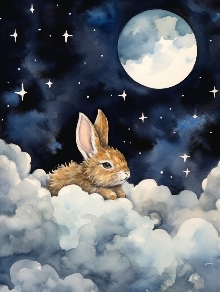 Baby Hare 3 Sleeping In The Clouds