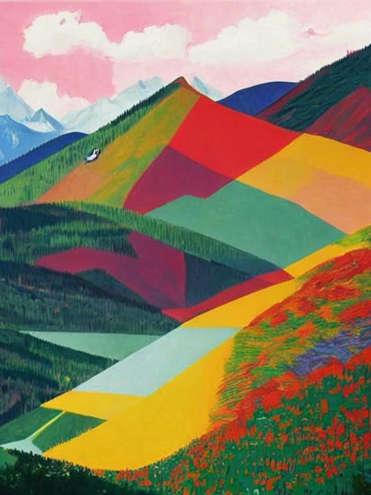 Gran Paradiso National Park Italy Abstract Colourful