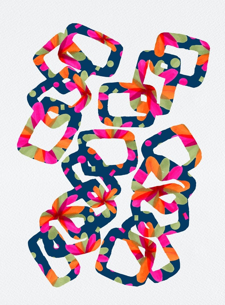 Floral Rectangle Chain