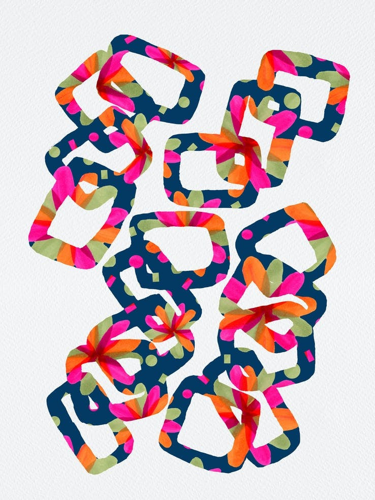 Floral Rectangle Chain