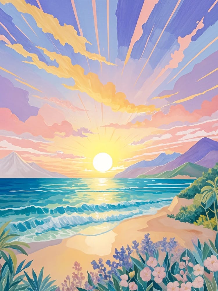 Romantic Beach Sunset