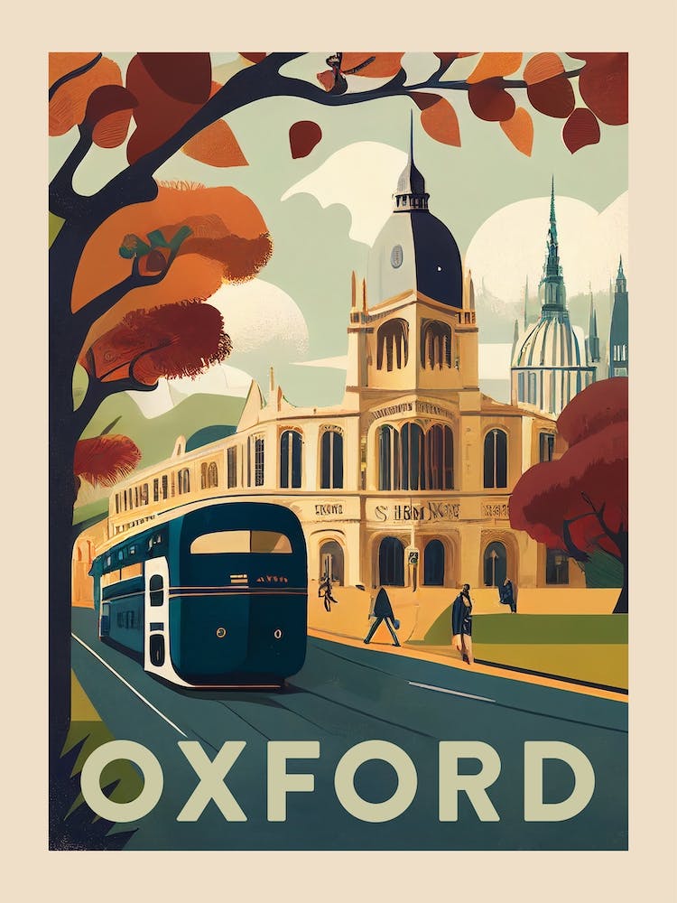 Oxford Vintage Travel Poster