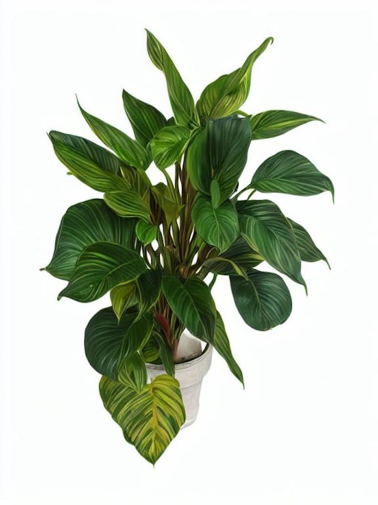 Calathea Rattlesnake Plant (Calathea Lancifolia) Watercolor